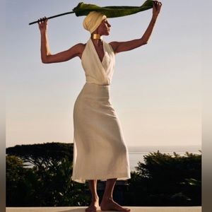 NWT Zara Linen Halter Dress